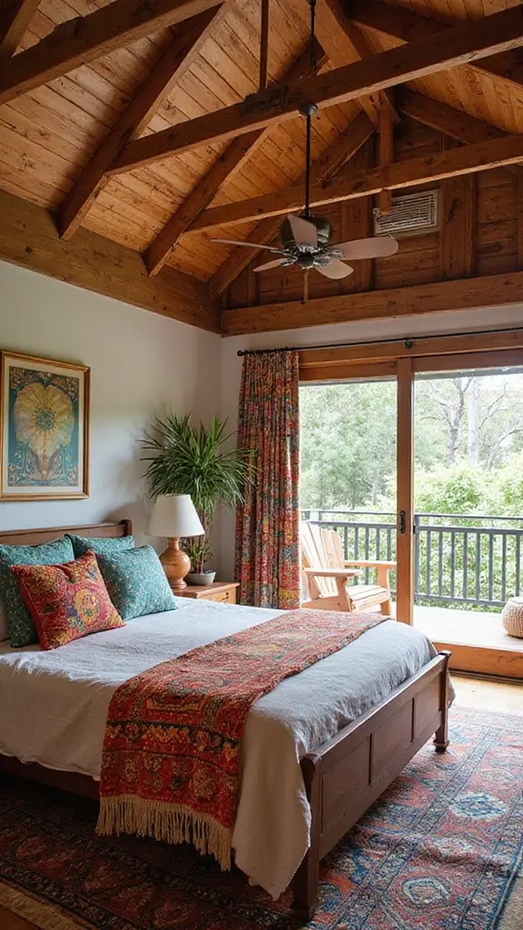 48 Pool House with Bedroom Design Ideas That Feel Luxe - 5. Colorful Bohemian Retreat