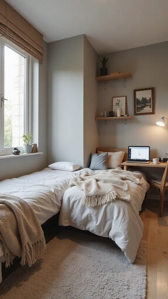 48 Rectangle Bedroom Layout Ideas That Feel Balanced - 15. Dual Purpose Spaces