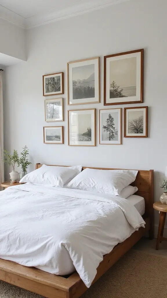 48 Rectangle Bedroom Layout Ideas That Feel Balanced - 18. Artful Displays