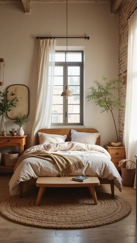 48 Rectangle Bedroom Layout Ideas That Feel Balanced - 26. Warm Earthy Tones
