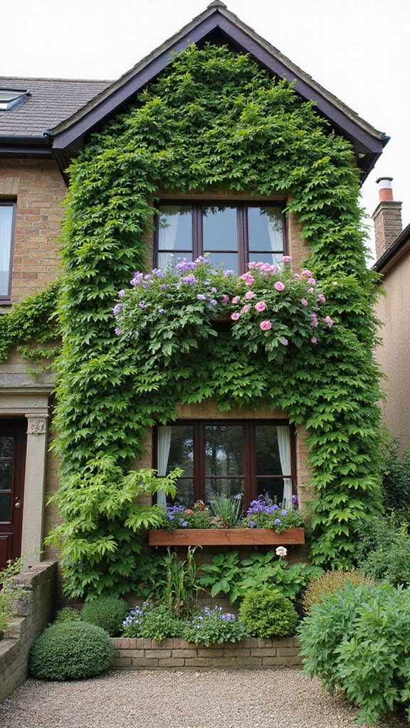 48 Terraced House Front Garden Ideas That Feel Charming - 1. Vertical Gardens: Green Walls of Beauty
