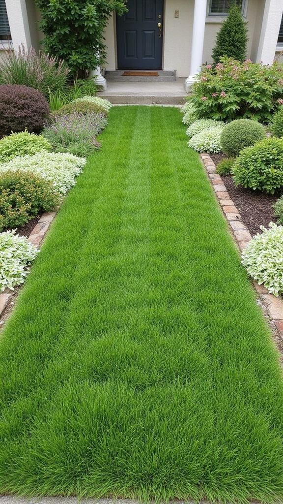 48 Terraced House Front Garden Ideas That Feel Charming - 12. Grass Alternatives: Low-Maintenance Options
