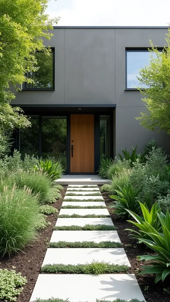 48 Terraced House Front Garden Ideas That Feel Charming - 16. Minimalistic Designs: Clean and Stylish