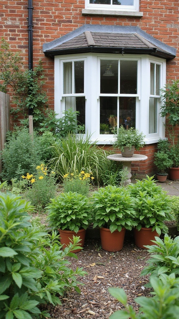 48 Terraced House Front Garden Ideas That Feel Charming - 17. Herb Gardens: Fresh Flavor at Your Door