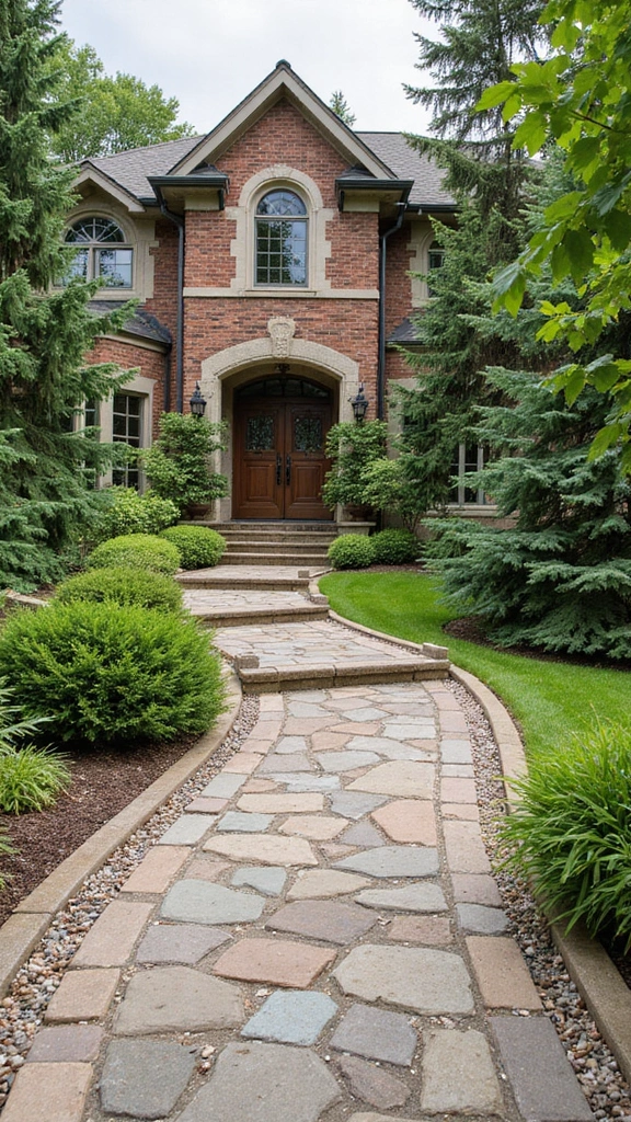 48 Terraced House Front Garden Ideas That Feel Charming - 2. Paved Pathways: Leading to Charm