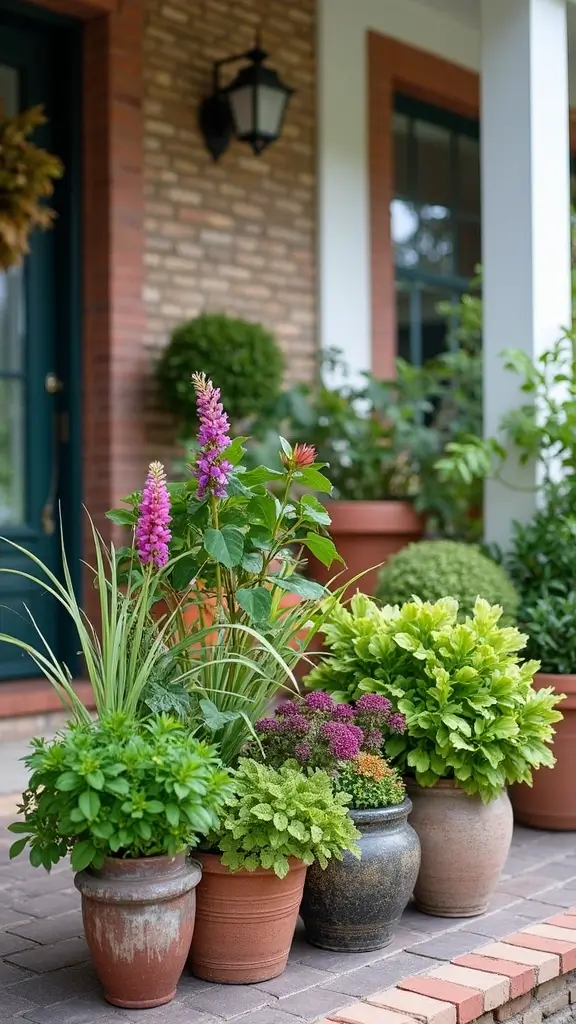 48 Terraced House Front Garden Ideas That Feel Charming - 3. Container Gardens: Flexibility and Style