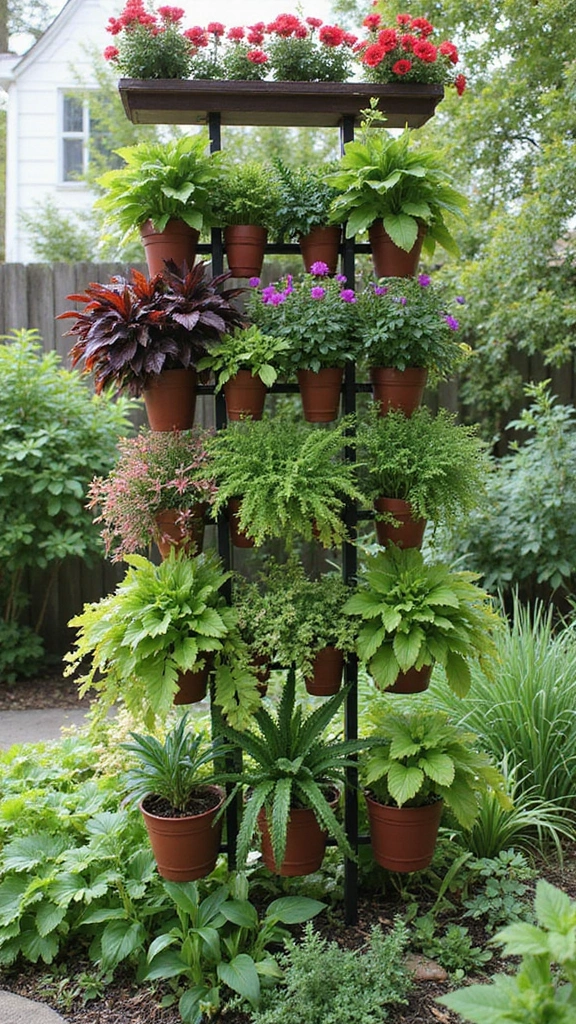 48 Terraced House Front Garden Ideas That Feel Charming - 39. Vertical Planters: Space-Saving Solutions