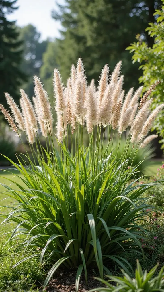 48 Terraced House Front Garden Ideas That Feel Charming - 41. Ornamental Grasses: Elegance and Texture