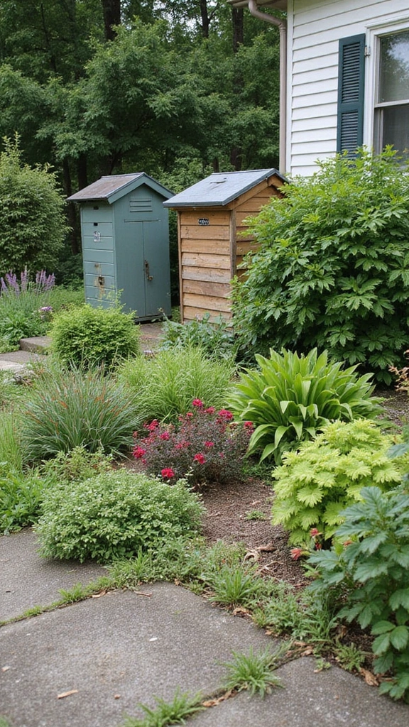 48 Terraced House Front Garden Ideas That Feel Charming - 43. Sustainable Practices: Eco-Friendly Gardening