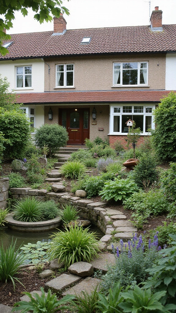 48 Terraced House Front Garden Ideas That Feel Charming - 7. Urban Wildlife Gardens: A Natural Habitat