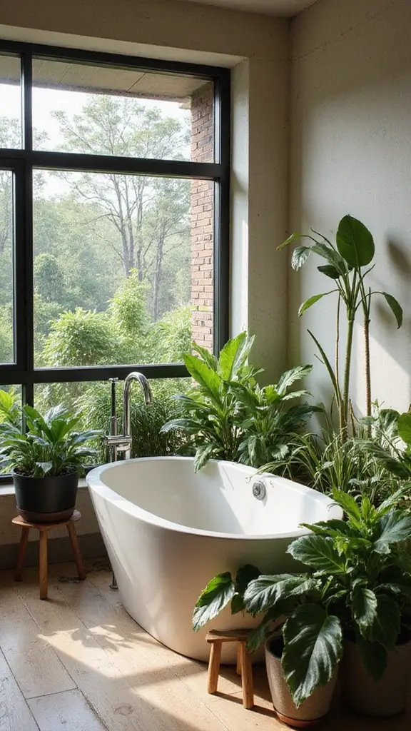 49 Bathroom Remodel with Tub Ideas That Feel Fresh - 14. Integrating Nature