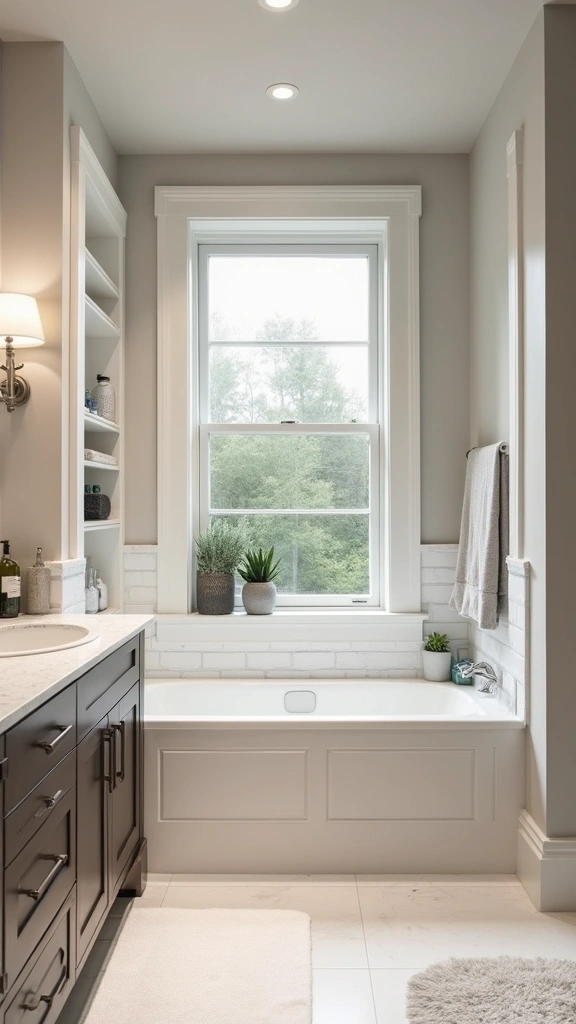 49 Bathroom Remodel with Tub Ideas That Feel Fresh - 36. Tubs with Built-in Storage