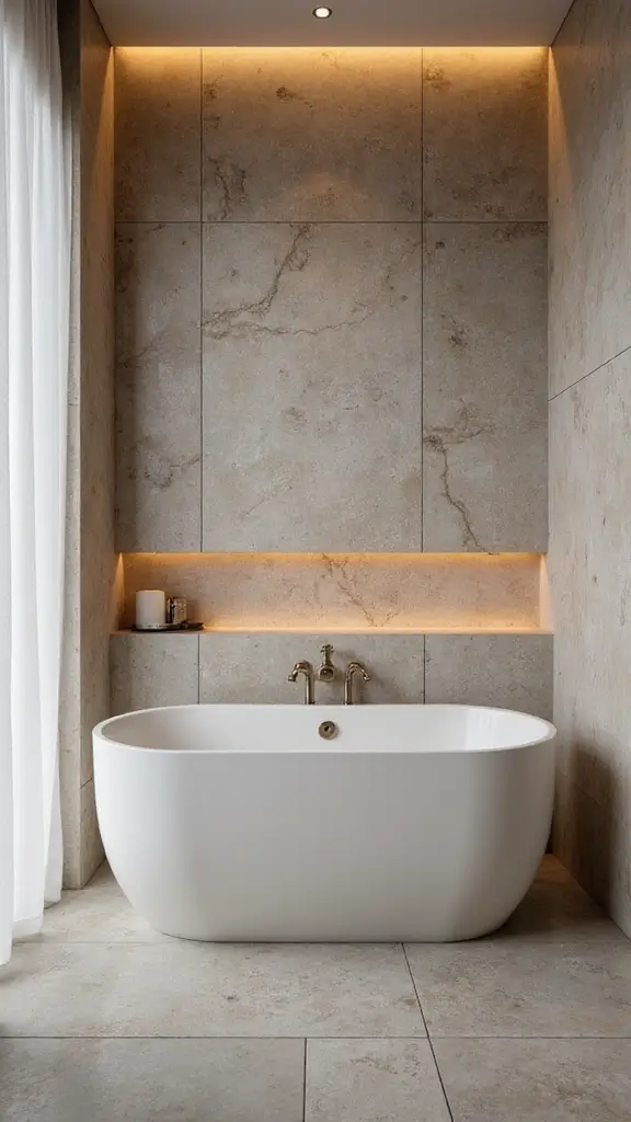 49 Bathroom Remodel with Tub Ideas That Feel Fresh - 42. Textured Walls