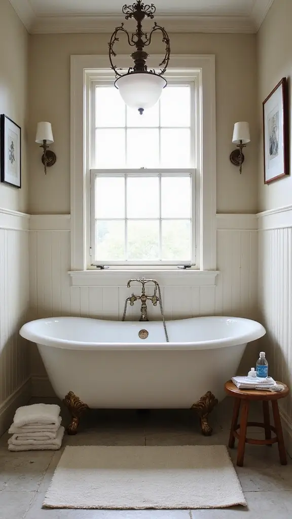 49 Bathroom Remodel with Tub Ideas That Feel Fresh - 48. Vintage Accents