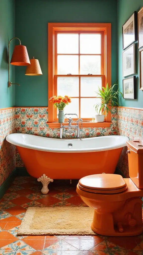 49 Bathroom Remodel with Tub Ideas That Feel Fresh - 5. Bold Color Palettes