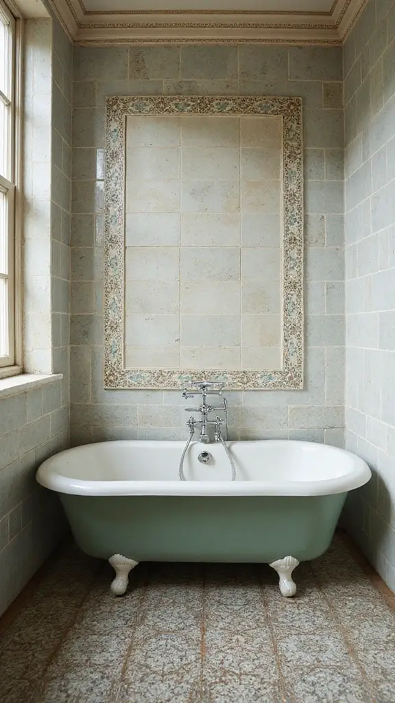 49 Bathroom Remodel with Tub Ideas That Feel Fresh - 6. Vintage Tile Patterns