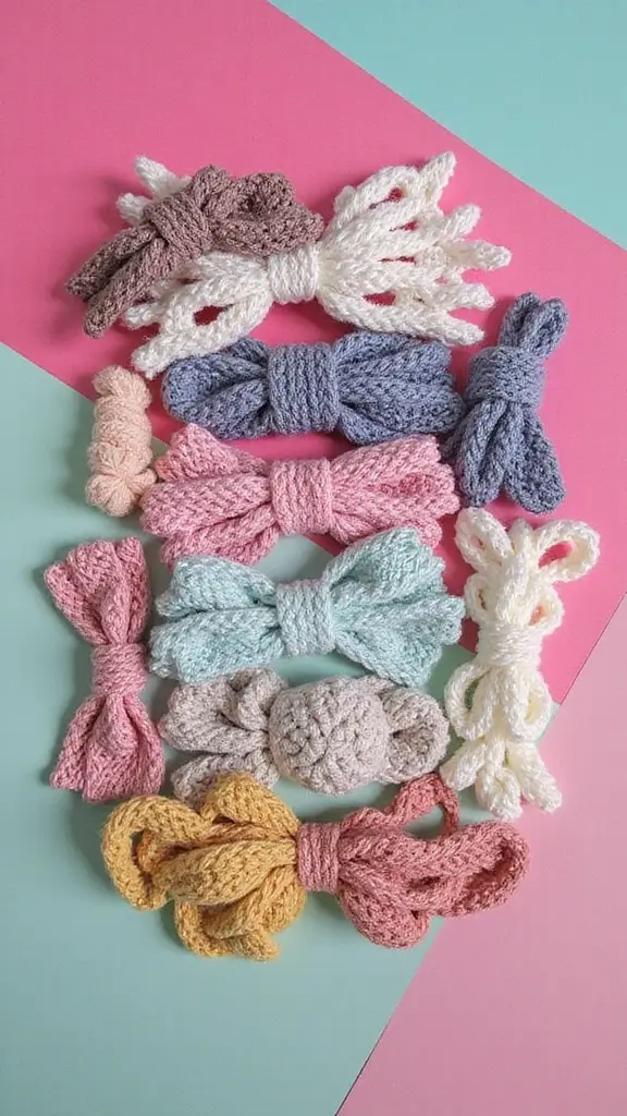49 DIY Crochet Home Decor Ideas That Look Adorable - 26. Lovely Crochet Hair Accessories