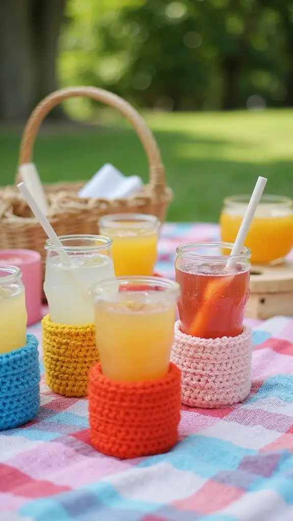 49 DIY Crochet Home Decor Ideas That Look Adorable - 32. Elegant Crochet Drink Holders