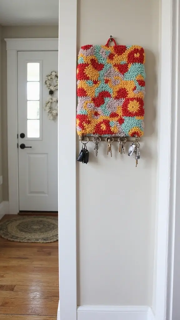 49 DIY Crochet Home Decor Ideas That Look Adorable - 45. Creative Crochet Key Holders