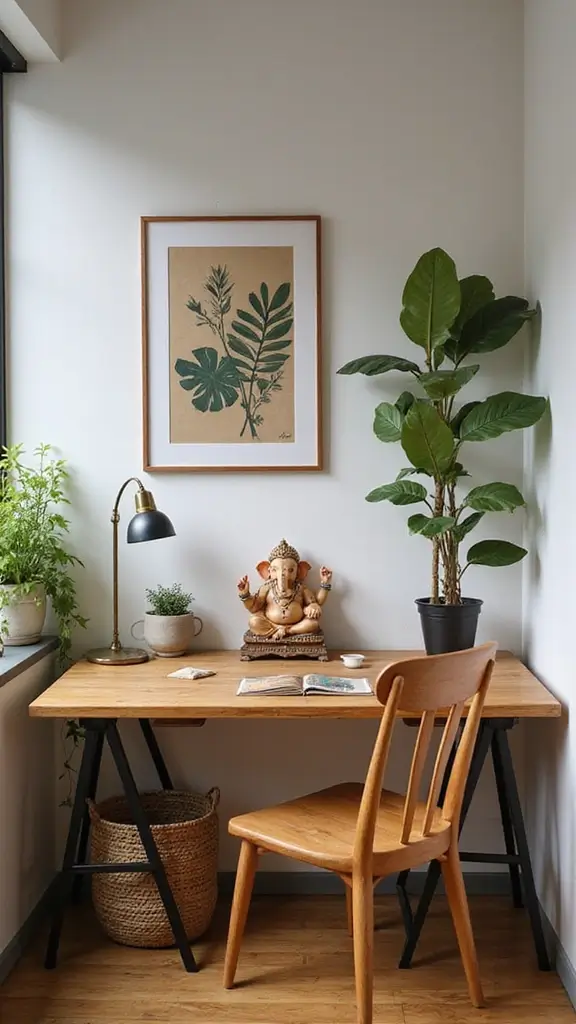 49 Ganesh Decoration Ideas Home Decor That Feel Magical - 22. Ganesh in Home Office Decor