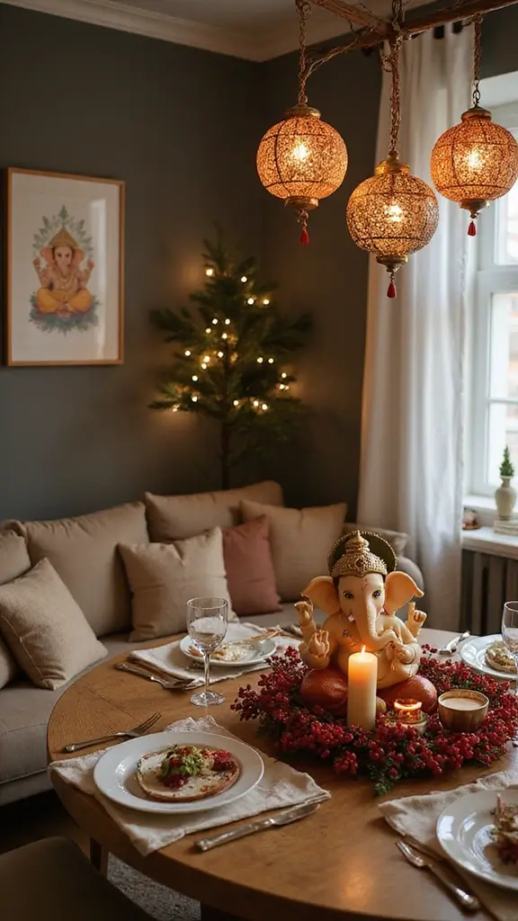 49 Ganesh Decoration Ideas Home Decor That Feel Magical - 42. Ganesh-Themed Holiday Decor