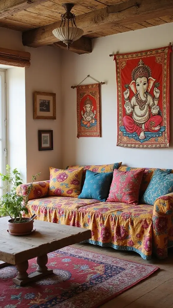 49 Ganesh Decoration Ideas Home Decor That Feel Magical - 8. Ganesh-Inspired Textile Decor