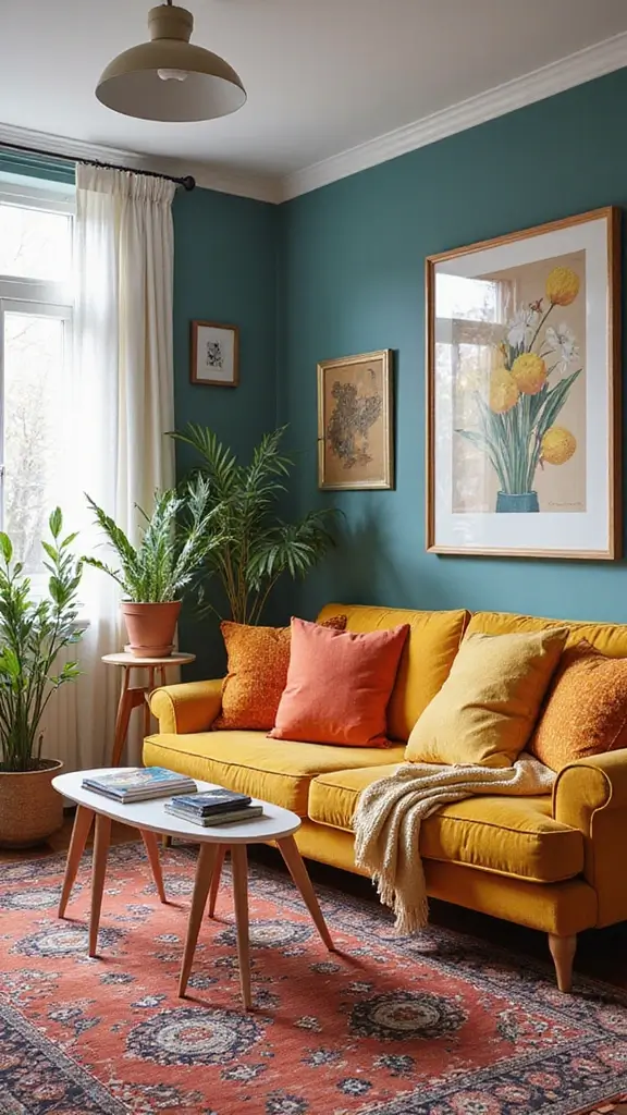 49 Home Decor Ideas for Apartment Living That Feel Stylish - 11. Play with Color
