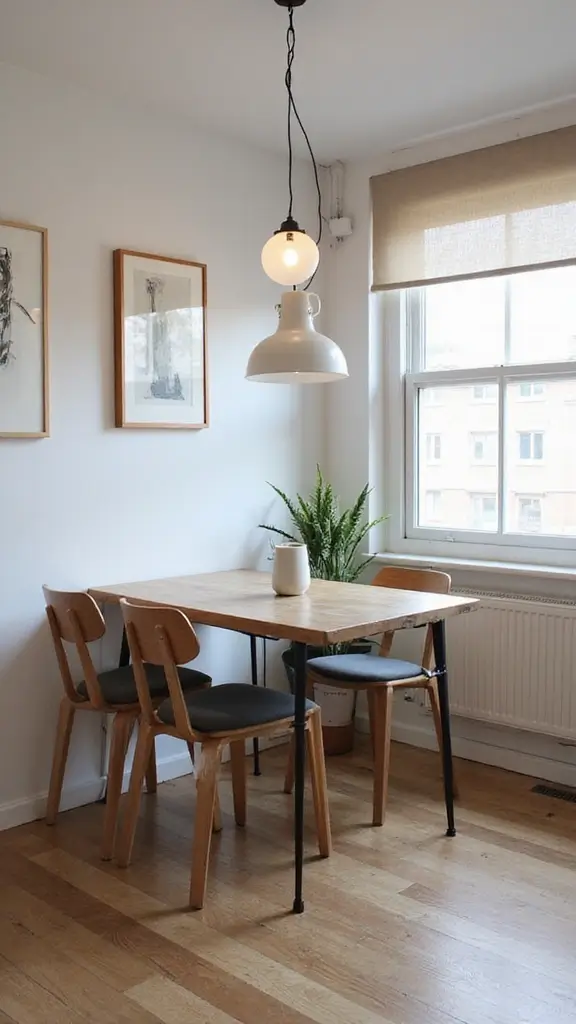49 Home Decor Ideas for Apartment Living That Feel Stylish - 12. Choose Stackable Chairs