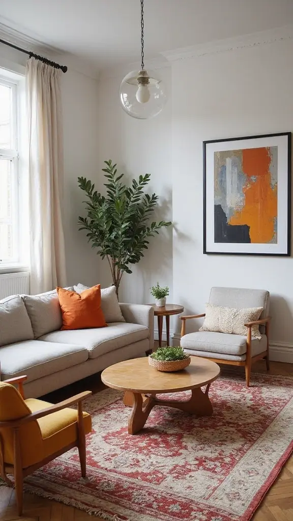 49 Home Decor Ideas for Apartment Living That Feel Stylish - 17. Add a Statement Rug