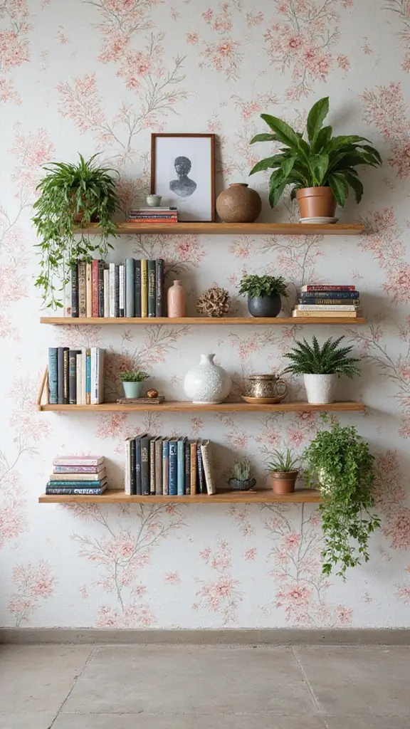 49 Home Decor Ideas for Apartment Living That Feel Stylish - 2. Use Floating Shelves
