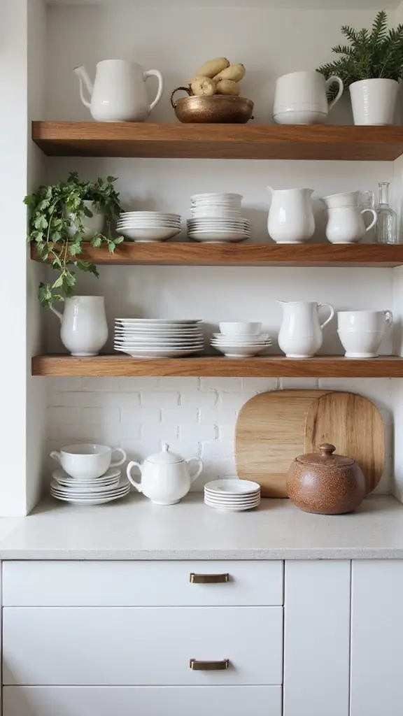 49 Home Decor Ideas for Apartment Living That Feel Stylish - 22. Embrace Open Shelving