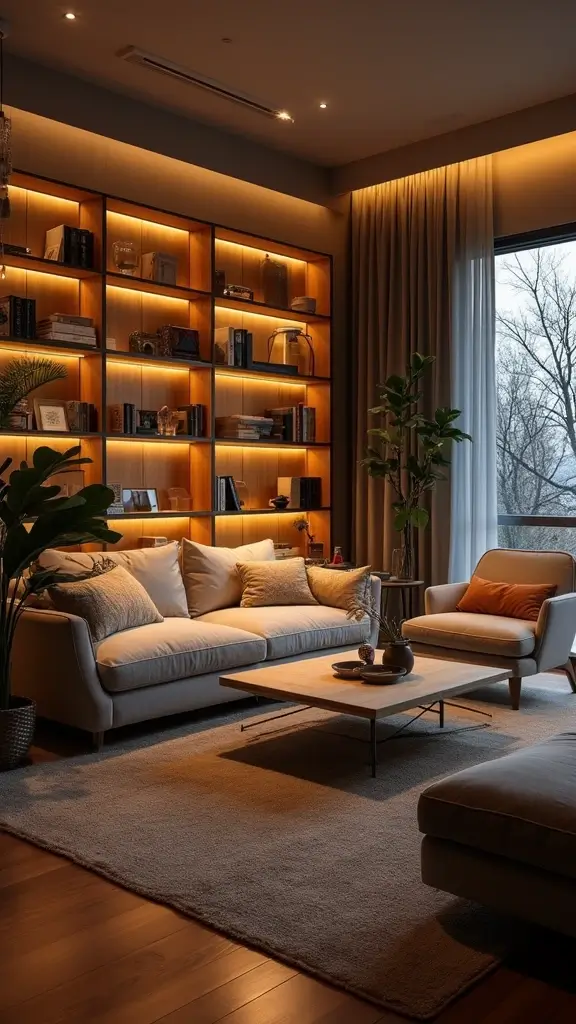 49 Interior Design Living Room Modern Looks That Define Style - 17. Layered Lighting