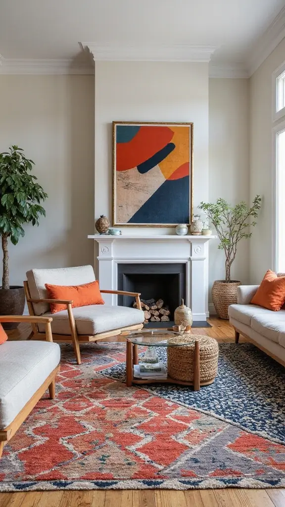 49 Interior Design Living Room Modern Looks That Define Style - 24. Bold Geometric Patterns