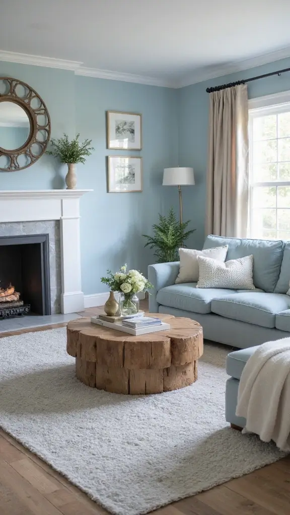 49 Interior Design Living Room Modern Looks That Define Style - 34. Channeling Calm with Blue Tones
