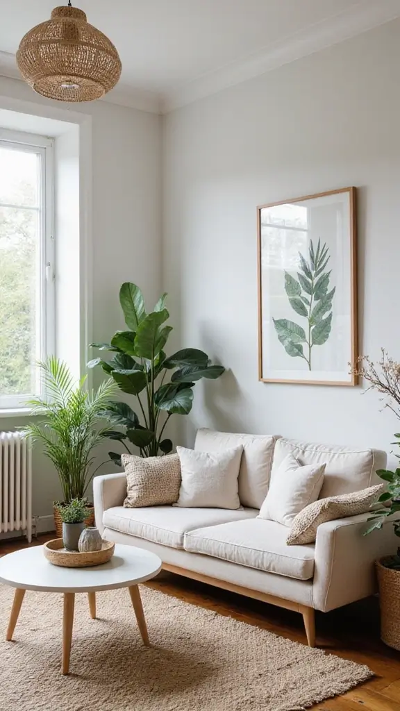 49 Interior Design Living Room Modern Looks That Define Style - 41. Nature-Inspired Decor