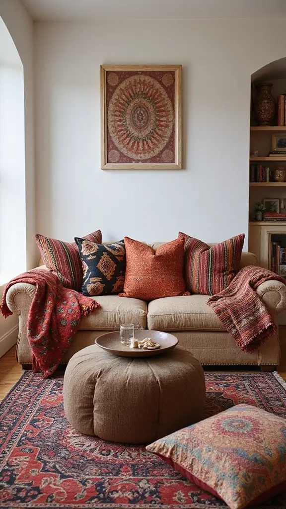 49 Interior Design Living Room Modern Looks That Define Style - 43. Ethnic Textiles