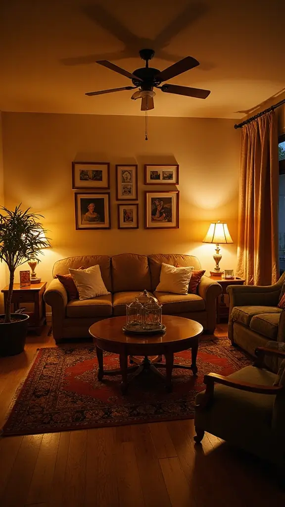49 Interior Design Living Room Modern Looks That Define Style - 49. Warm Lighting Accents