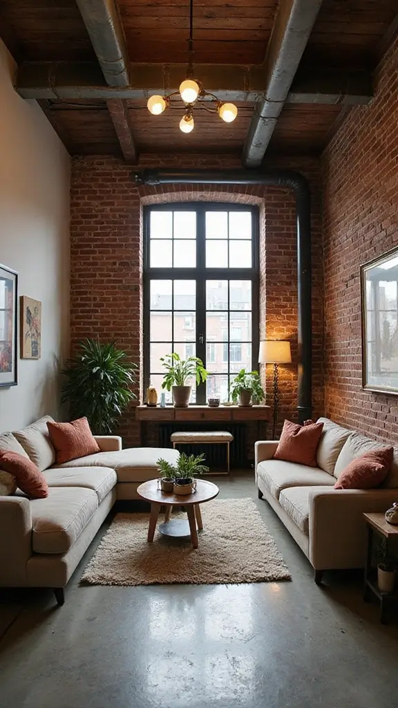 49 Interior Design Living Room Modern Looks That Define Style - 6. Cozy Industrial Charm