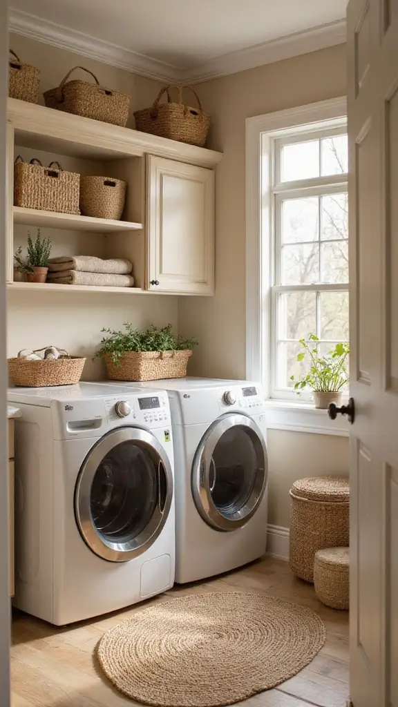 49 Laundry Room Paint Ideas That Make Small Spaces Pop - 10. Warm Sand Beige