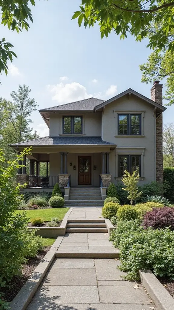 49 Modern Home Design Exterior Ideas That Turn Heads - 18. Blend of Traditional and Modern Elements