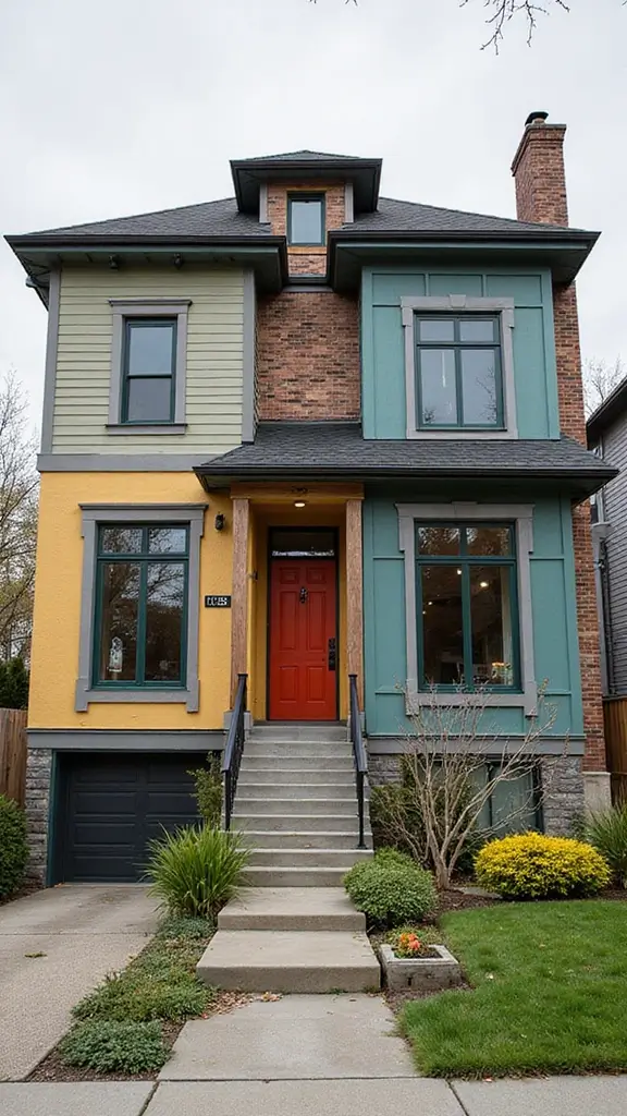 49 Modern Home Design Exterior Ideas That Turn Heads - 32. Eclectic Styles for Unique Personalization
