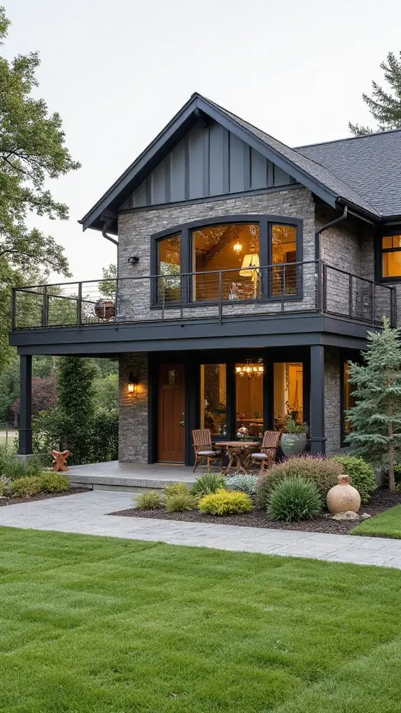 49 Modern Home Design Exterior Ideas That Turn Heads - 35. Outdoor Art Installations for a Personal Touch