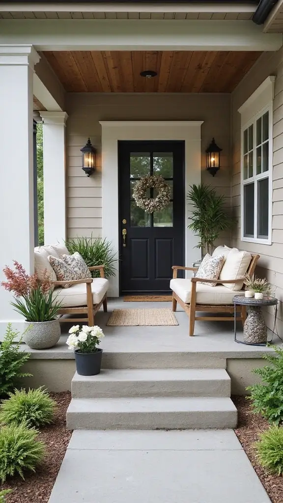 49 Modern Home Design Exterior Ideas That Turn Heads - 37. Porches that Welcome and Relax