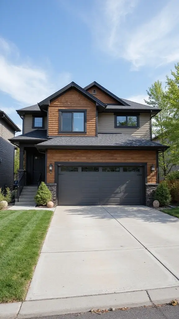 49 Modern Home Design Exterior Ideas That Turn Heads - 38. Insulated Garage Doors for Energy Efficiency