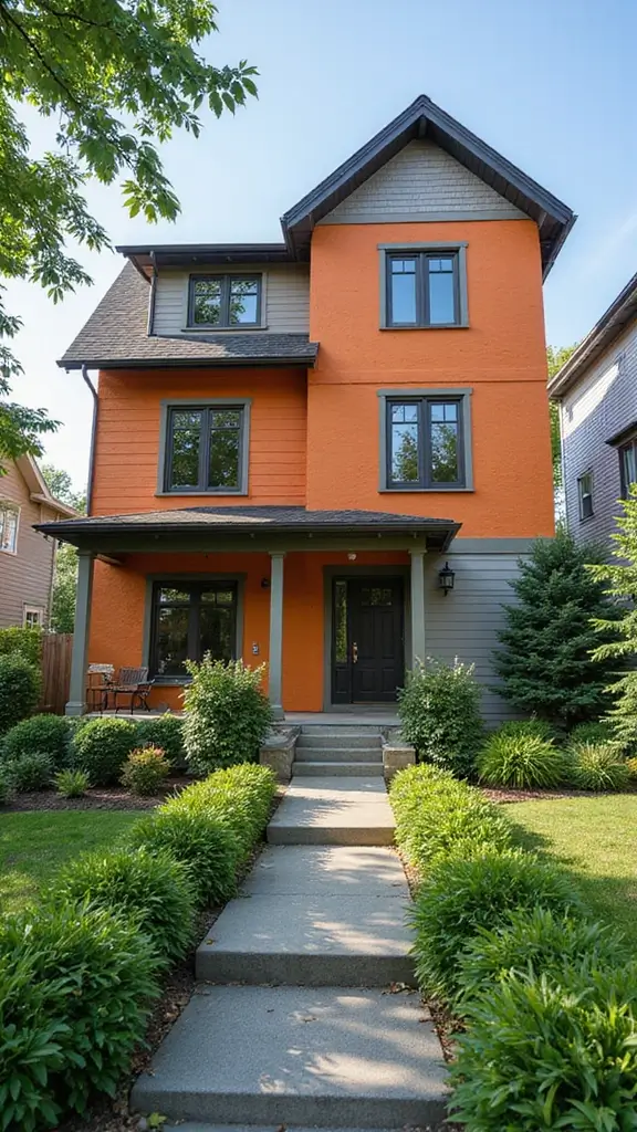 49 Modern Home Design Exterior Ideas That Turn Heads - 4. Bold Colors to Make a Statement