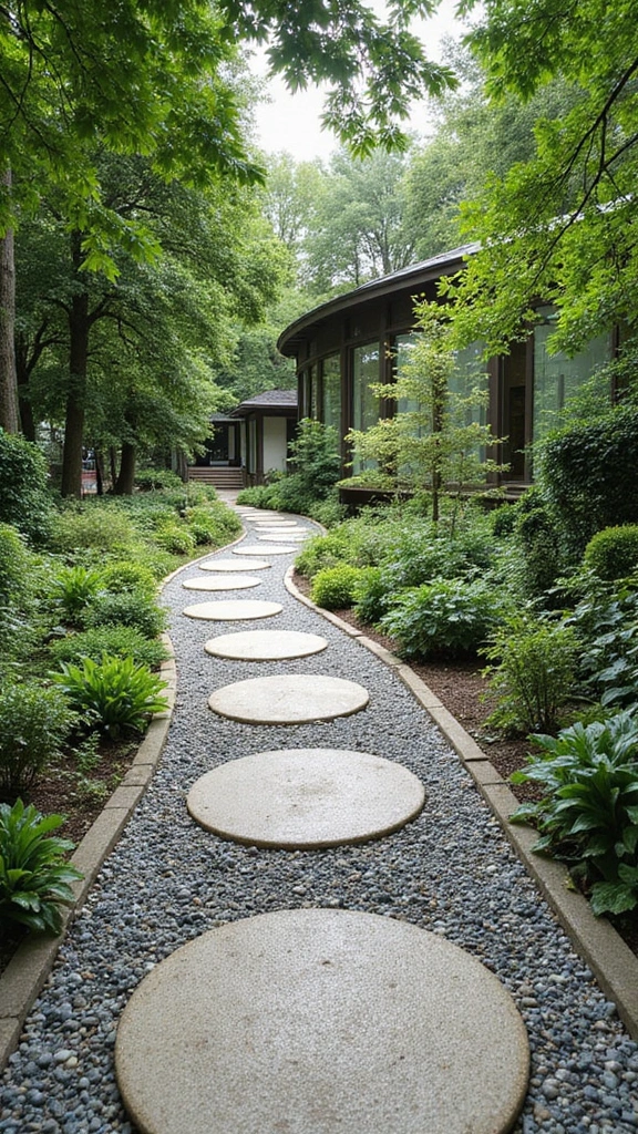 49 Modern Home Design Exterior Ideas That Turn Heads - 42. Textured Pathways for Unique Experiences