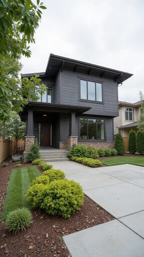 49 Modern Home Design Exterior Ideas That Turn Heads - 44. Low-Maintenance Exteriors for Busy Lives