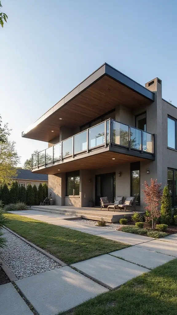 49 Modern Home Design Exterior Ideas That Turn Heads - 48. Architectural Overhangs for Style and Function