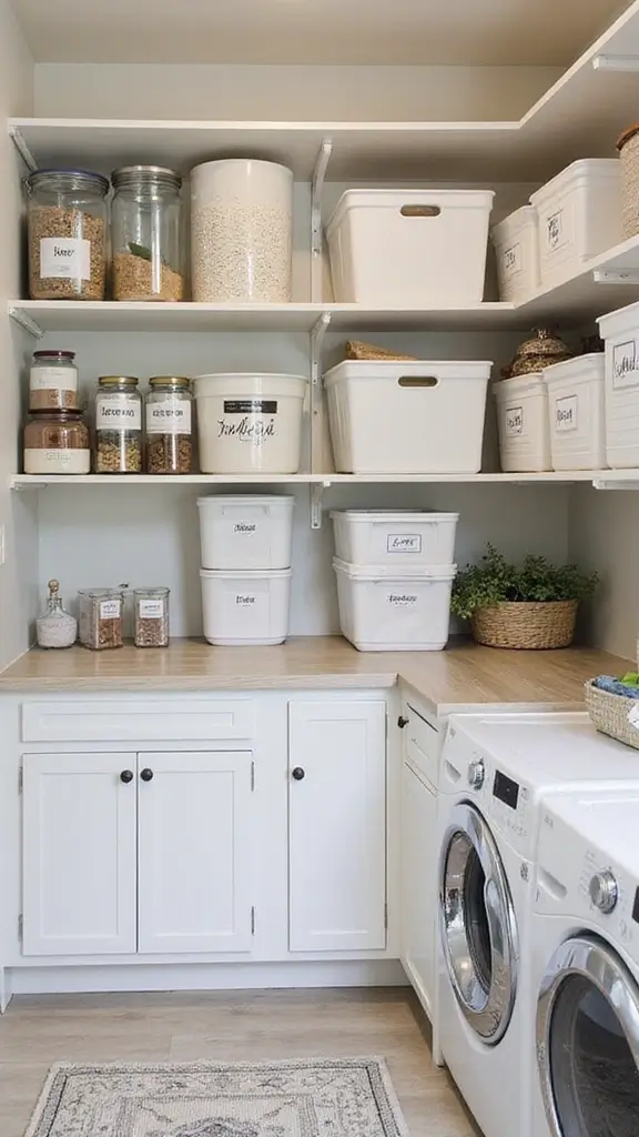 49 Pantry and Laundry Room Combo Layouts That Maximize Storage - 10. Labeling Systems