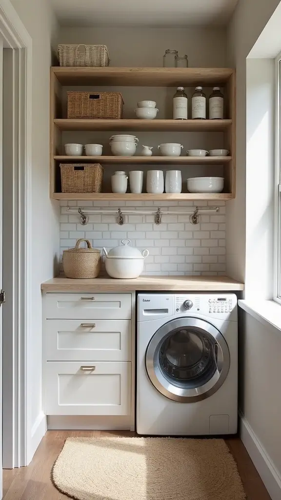 49 Pantry and Laundry Room Combo Layouts That Maximize Storage - 20. Open vs. Closed Storage